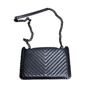 Aldo Greenwald Vegan Leather Black Crossbody Clutch Purse Evening Bag